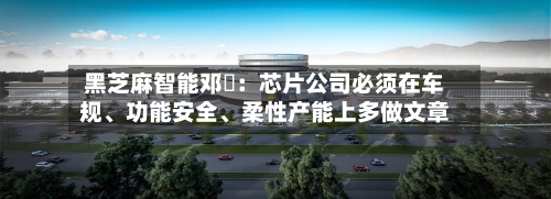 黑芝麻智能邓堃：芯片公司必须在车规、功能安全	、柔性产能上多做文章-第3张图片
