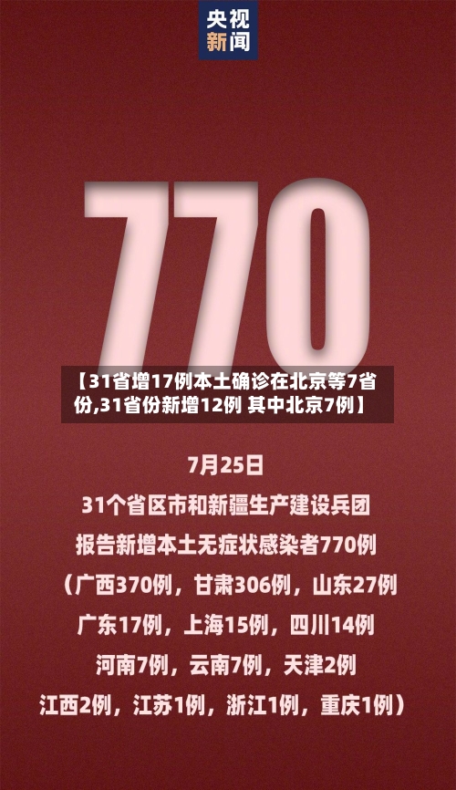 【31省增17例本土确诊在北京等7省份,31省份新增12例 其中北京7例】-第3张图片