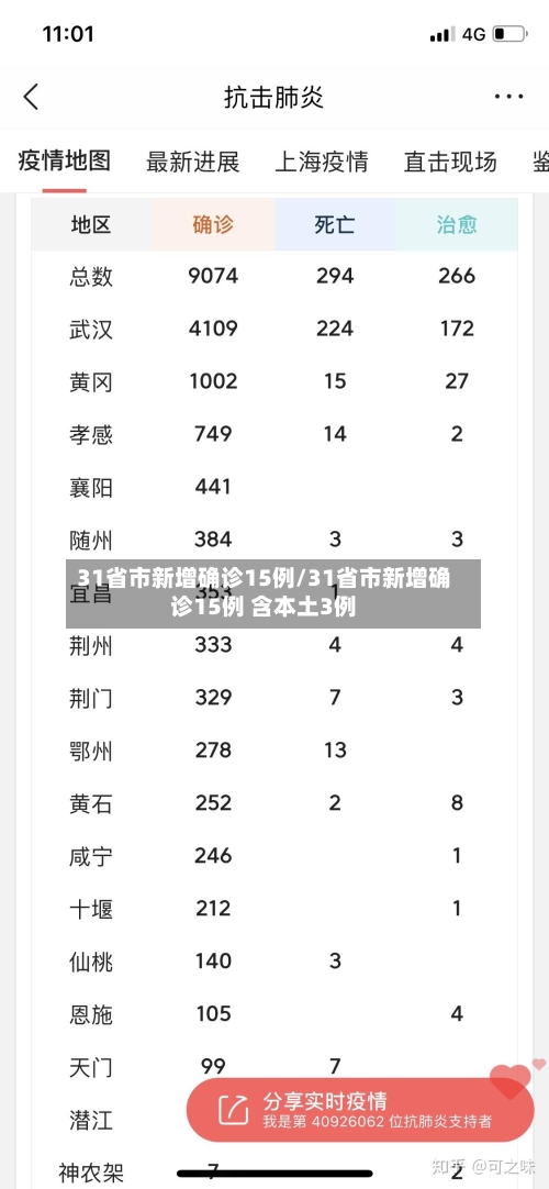 31省市新增确诊15例/31省市新增确诊15例 含本土3例