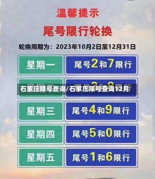 石家庄限号查询/石家庄限号查询12月