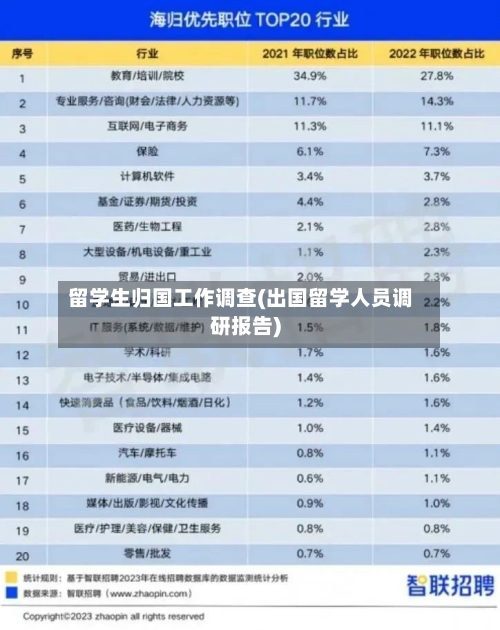 留学生归国工作调查(出国留学人员调研报告)