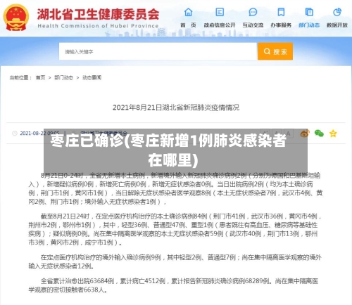 枣庄已确诊(枣庄新增1例肺炎感染者在哪里)