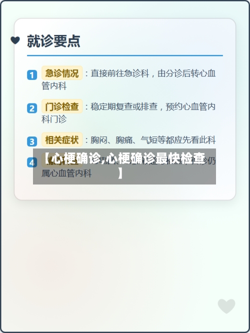 【心梗确诊,心梗确诊最快检查】