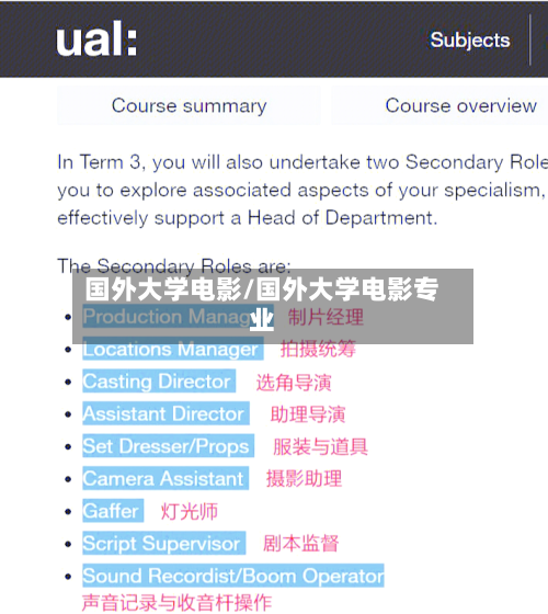 国外大学电影/国外大学电影专业-第2张图片