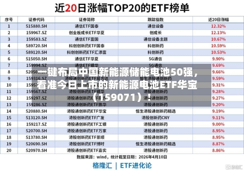 一键布局中国新能源储能电池50强	，看准今日上市的新能源电池ETF华宝（159071）！-第3张图片