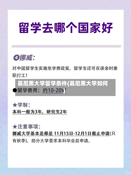 慕尼黑大学留学条件(慕尼黑大学如何)