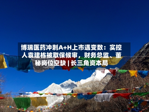 博瑞医药冲刺A+H上市遇变数：实控人袁建栋被取保候审，财务总监	、董秘岗位空缺 | 长三角资本局-第2张图片