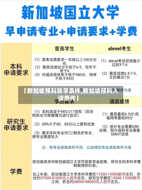 【新加坡预科转学条件,新加坡预科入读条件】-第2张图片
