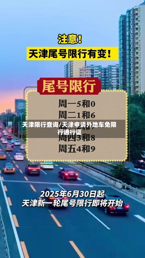 天津限行查询/天津申请外地车免限行通行证-第2张图片
