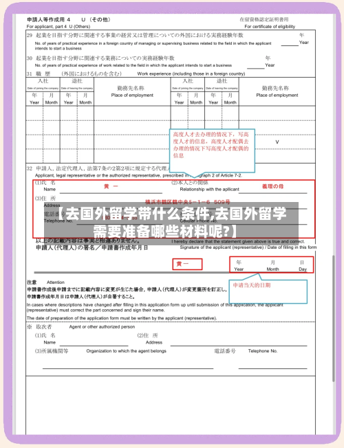 【去国外留学带什么条件,去国外留学需要准备哪些材料呢?】