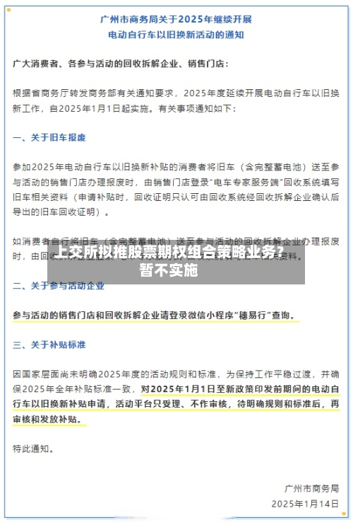 上交所拟推股票期权组合策略业务?暂不实施-第1张图片