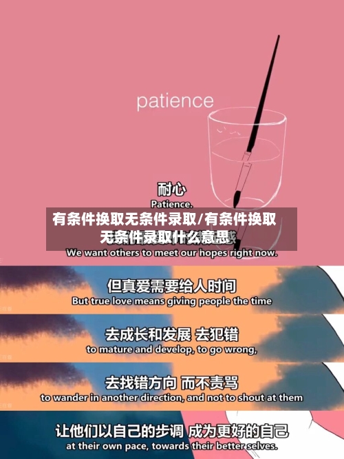 有条件换取无条件录取/有条件换取无条件录取什么意思-第2张图片