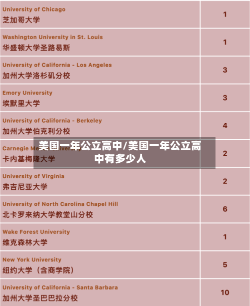 美国一年公立高中/美国一年公立高中有多少人